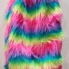 Rainbow Fur Leg Warmers