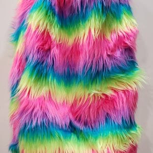Rainbow Fur Leg Warmers